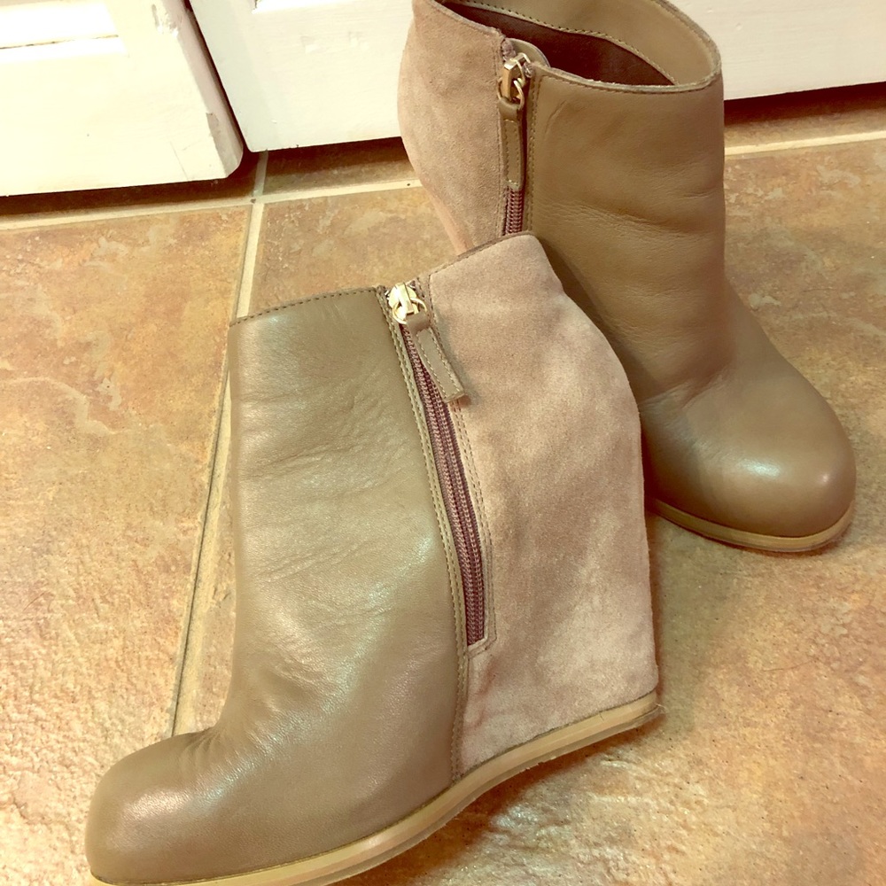 Dolce Vita Leather & Suede platform ankle boots